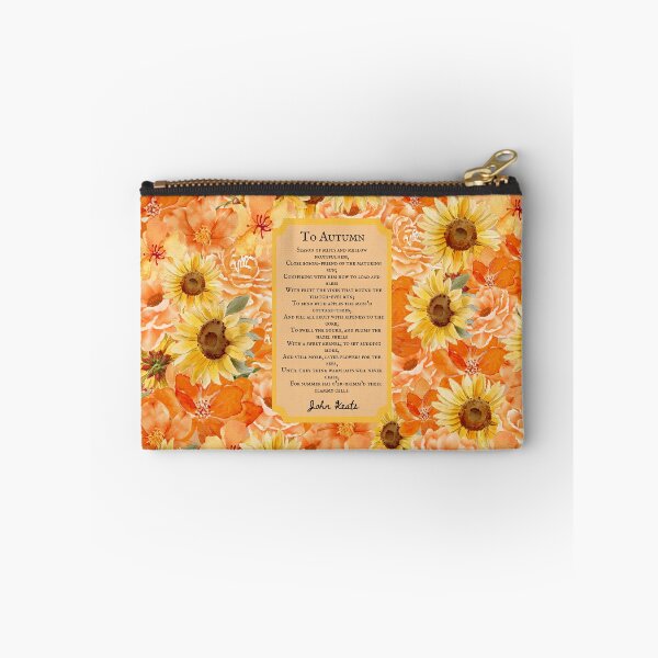 Item preview, To Autumn by John Keats, Autumn Fall Poem Quote, First Stanza designed and sold by CultandObscure.