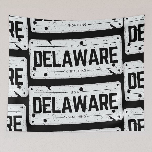 Item preview, Its a DELAWARE kinda thing number plate distressed designed and sold by 133DandC.