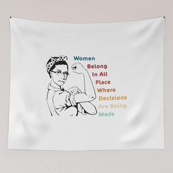 Item preview, women belong in all place where decisions are being made t-shirt designed and sold by Herodz.