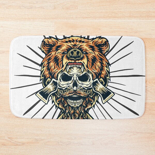 Item preview, Viking skull with grizzly bear skin designed and sold by Aysa Galaxy.