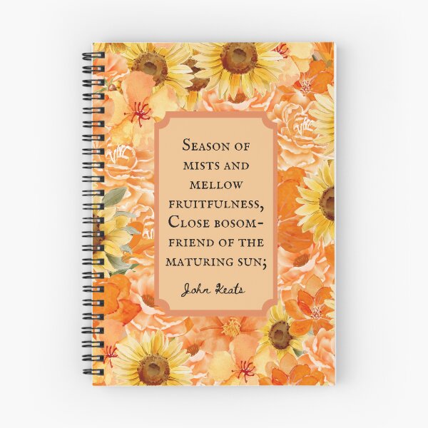 Item preview, Season of Mists and Mellow Fruitfulness, To Autumn by John Keats, Autumn Fall Poem Quote designed and sold by CultandObscure.