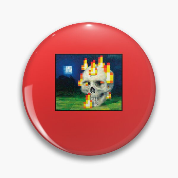 Item preview, Minecraft Painting Burning Skull designed and sold by boscioguidena.