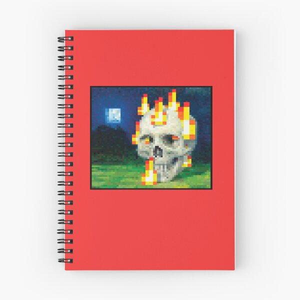 Item preview, Minecraft Painting Burning Skull designed and sold by boscioguidena.