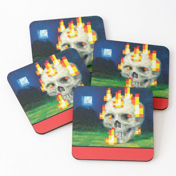 Item preview, Minecraft Painting Burning Skull designed and sold by boscioguidena.
