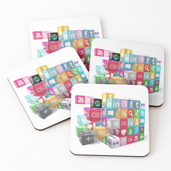Item preview, communication cubes Soil Media logos f, t ,in,s g , you tube, wifi ,3D designed and sold by AlA2 3MER.