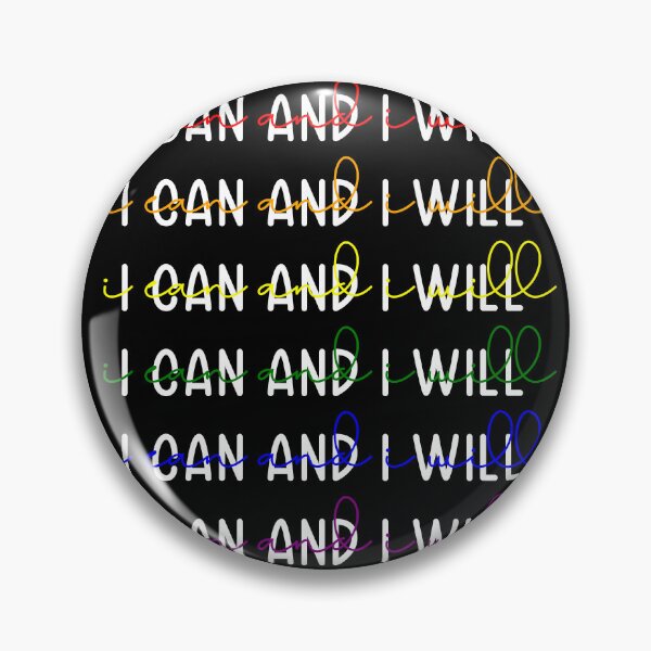 Item preview, I Can and I Will - Rainbow Overlay Text - White Base Writing designed and sold by GWTF-Designs.