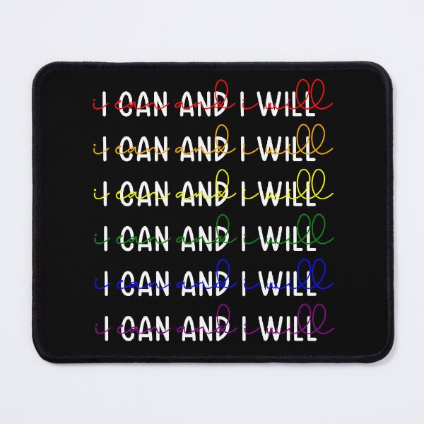 Item preview, I Can and I Will - Rainbow Overlay Text - White Base Writing designed and sold by GWTF-Designs.
