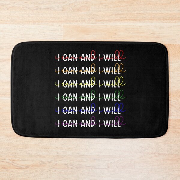 Item preview, I Can and I Will - Rainbow Overlay Text - White Base Writing designed and sold by GWTF-Designs.