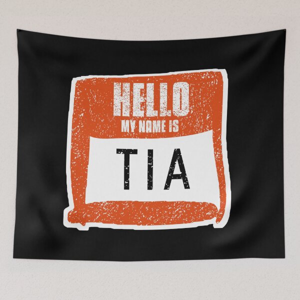 Item preview, Hello My Name Is Tia Label designed and sold by vibeno1.
