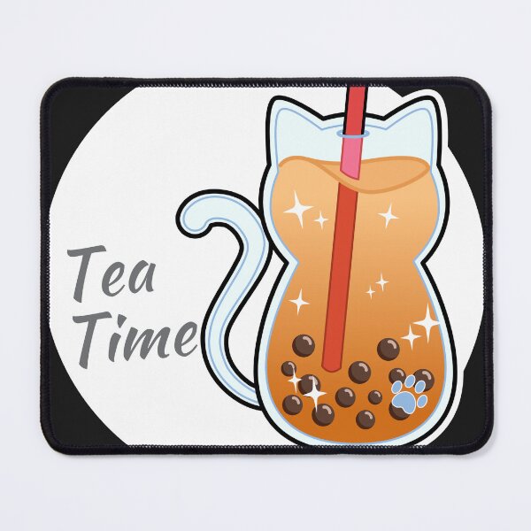 Item preview, Boba Lover Kitty Glass designed and sold by SleepyTimeTales.