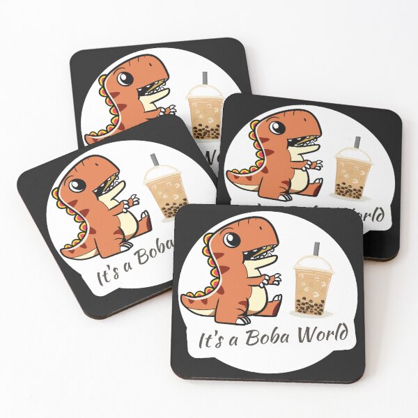 Item preview, Boba Lover It's a Boba World Dinosaur T-Rex designed and sold by SleepyTimeTales.