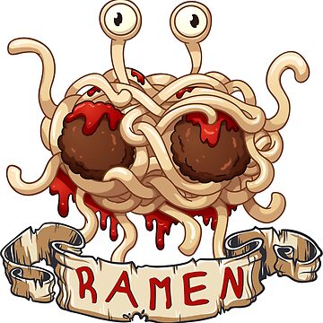Lagring genopretning Saga Ramen. Flying spaghetti monster church" Poster for Sale by tillhunter |  Redbubble