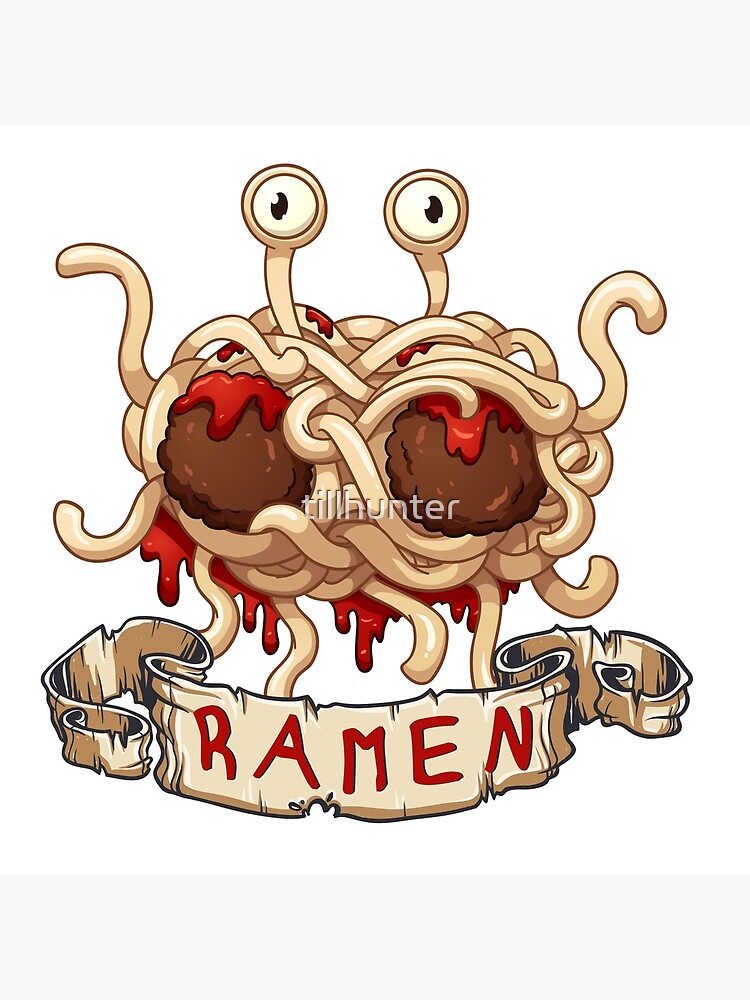 Bløde guld Ciro Ramen. Flying spaghetti monster church" Art Board Print for Sale by  tillhunter | Redbubble