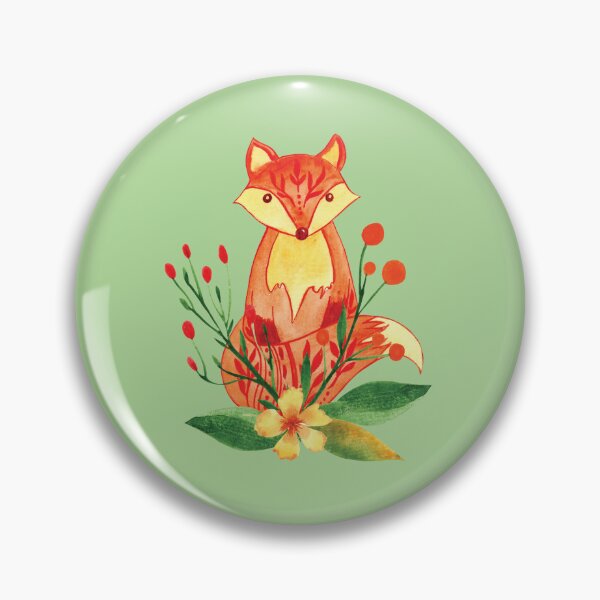 Item preview, Woodland fox watercolor illustration designed and sold by pinkyfish1010.