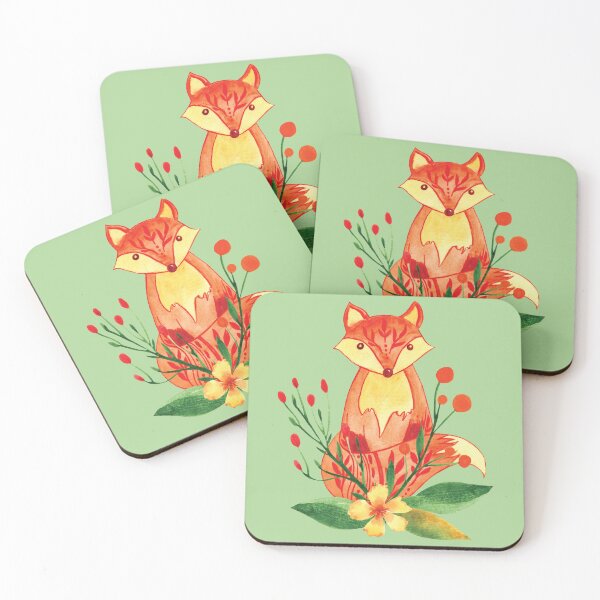 Item preview, Woodland fox watercolor illustration designed and sold by pinkyfish1010.