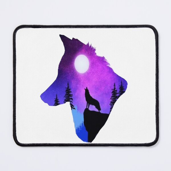 Item preview, Wolf howling at the moon inside a wolf fantasy art. designed and sold by BEAUTY ⭐⭐⭐⭐⭐.