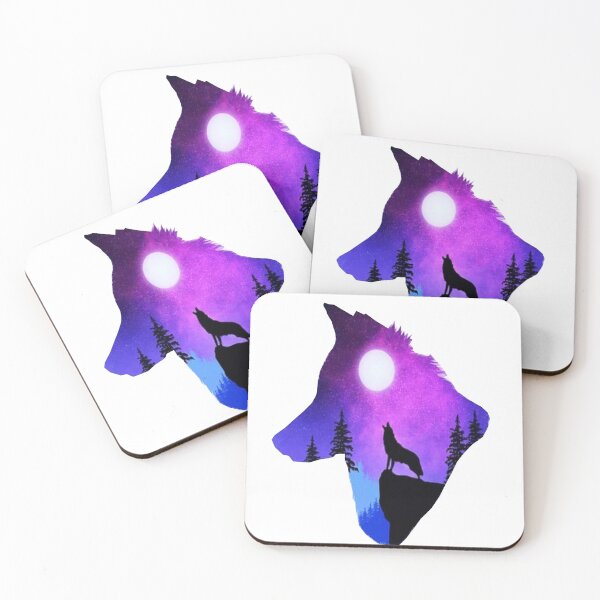 Item preview, Wolf howling at the moon inside a wolf fantasy art. designed and sold by BEAUTY ⭐⭐⭐⭐⭐.