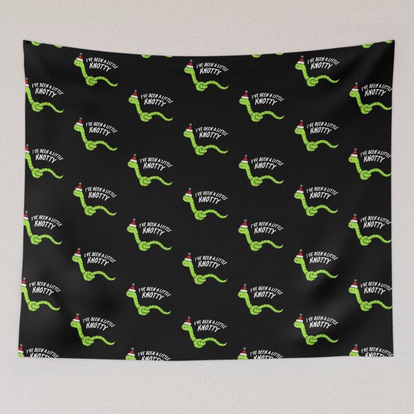 Item preview, I've Been A Little Knotty Funny Snake Puns (Dark BG) designed and sold by punnybone.