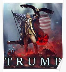 President Trump Patriotic Eagle Poster