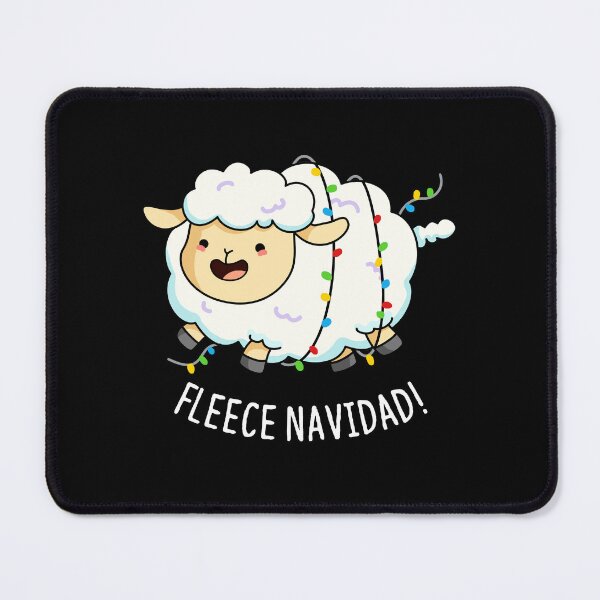 Item preview, Fleece Navidad Funny Christmas Sheep Puns (Dark BG) designed and sold by punnybone.