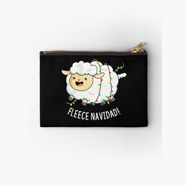 Item preview, Fleece Navidad Funny Christmas Sheep Puns (Dark BG) designed and sold by punnybone.
