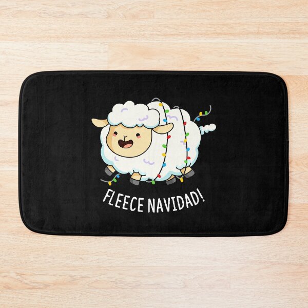 Item preview, Fleece Navidad Funny Christmas Sheep Puns (Dark BG) designed and sold by punnybone.