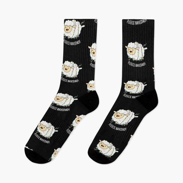 Item preview, Fleece Navidad Funny Christmas Sheep Puns (Dark BG) designed and sold by punnybone.