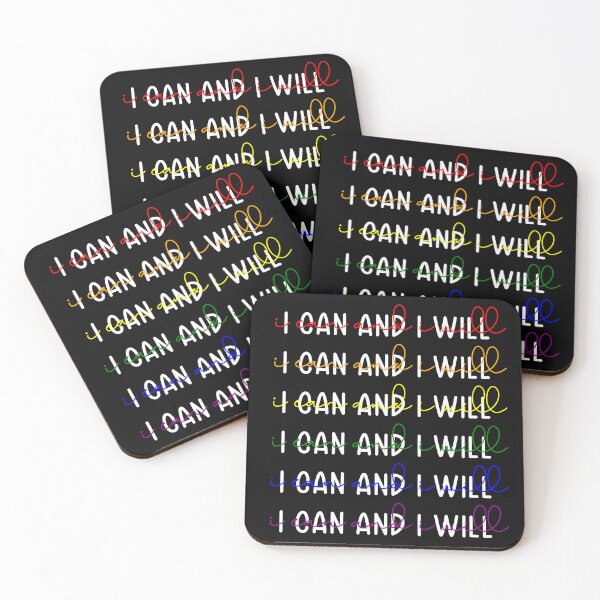 Item preview, I Can and I Will - Rainbow Overlay Text - White Base Writing designed and sold by GWTF-Designs.