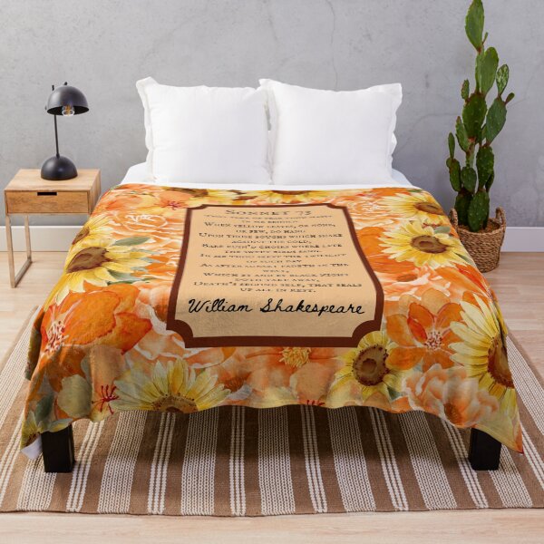 Item preview, Sonnet 73 by William Shakespeare, Autumn Fall Poem Quote, First Stanza designed and sold by CultandObscure.
