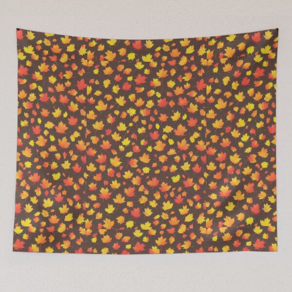 Item preview, Autumn pattern orange leafs designed and sold by AsKartongs.