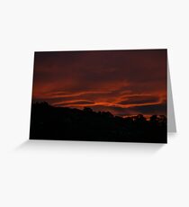 Suburban sunset Greeting Card
