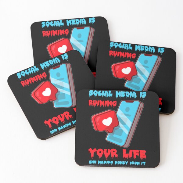Item preview, Social Media Is Ruining Your Life Red Blue designed and sold by everything4eva.