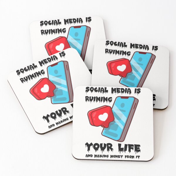 Item preview, Social Media Is Ruining Your Life Red Blue designed and sold by everything4eva.