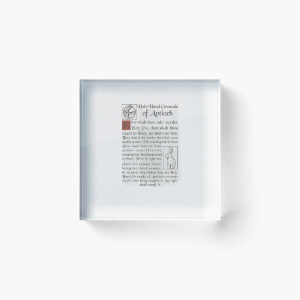 Item preview, Holy Hand Grenade Script Sticker designed and sold by RamonaTeal.