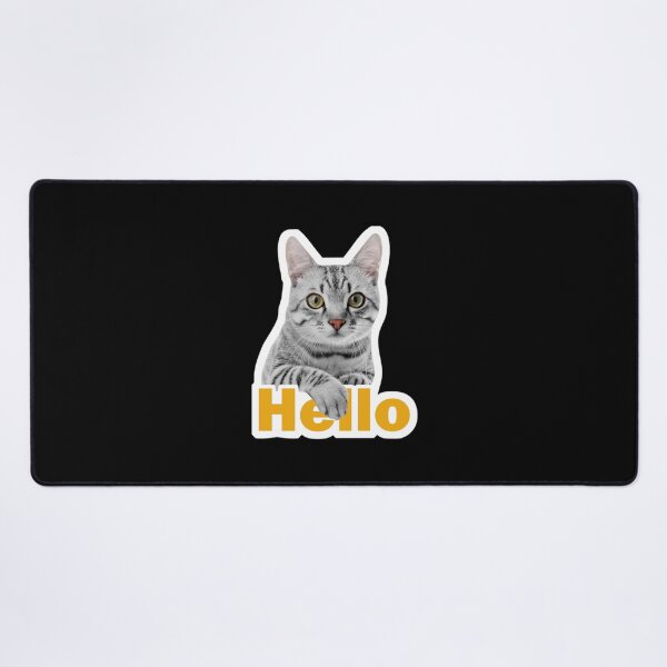 Item preview, cute cat saying hello- funny designed and sold by Pritam chamiyal.