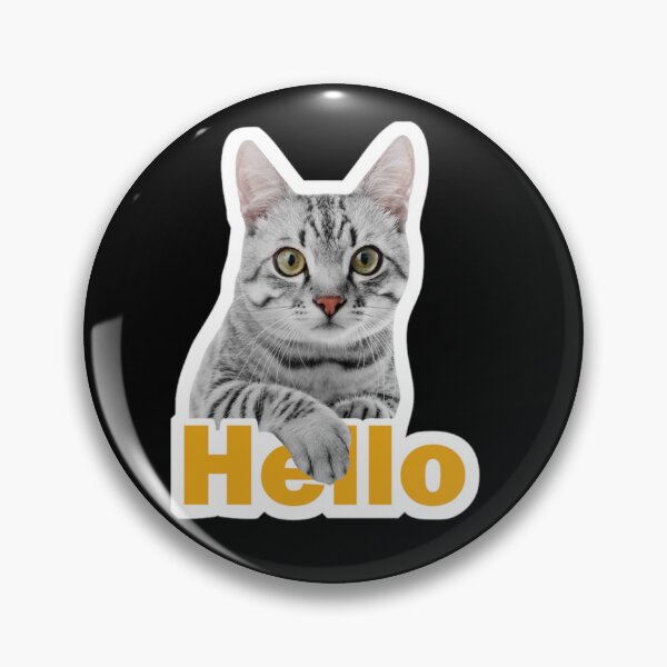 Item preview, cute cat saying hello- funny designed and sold by Pritam chamiyal.