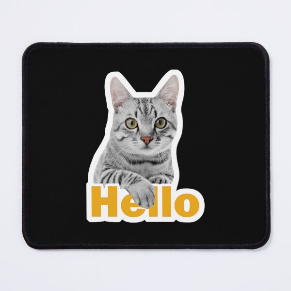 Item preview, cute cat saying hello- funny designed and sold by Pritam chamiyal.