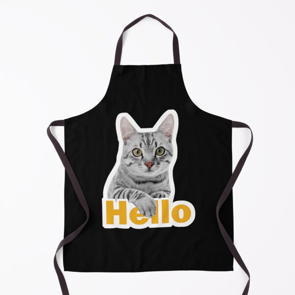 Item preview, cute cat saying hello- funny designed and sold by Pritam chamiyal.