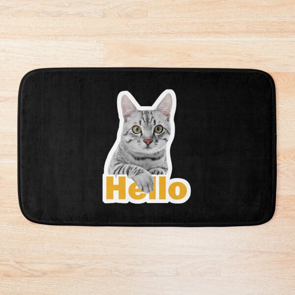 Item preview, cute cat saying hello- funny designed and sold by Pritam chamiyal.