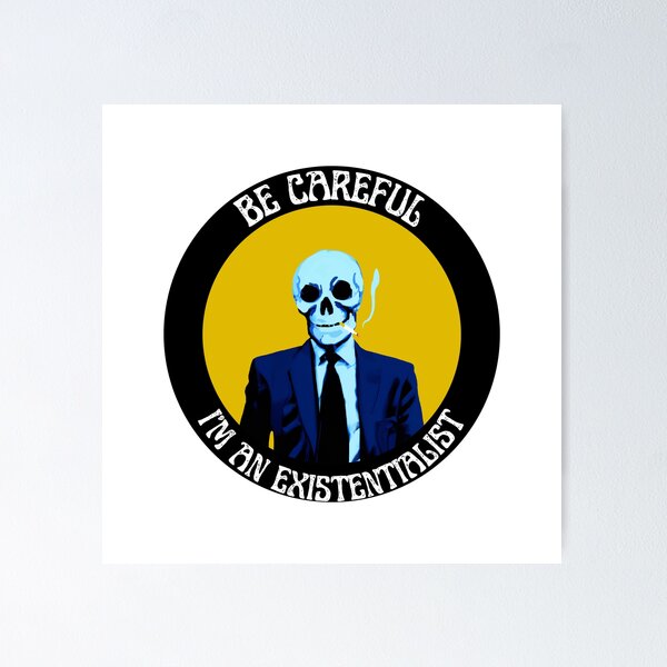 Artikelvorschau, I'm an Existentialist Pop Art Skull entworfen und verkauft von PVSKI.