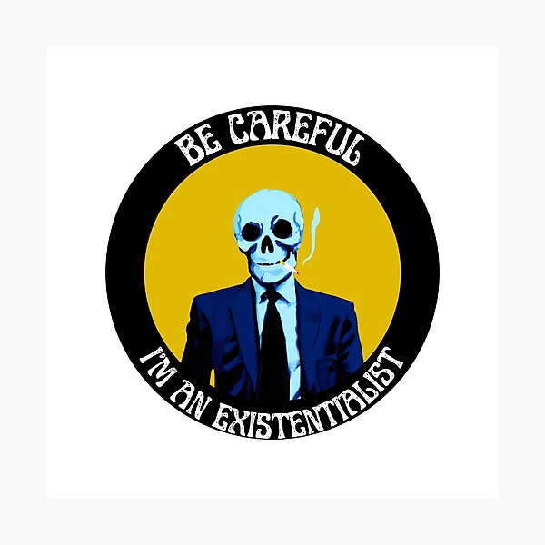Aperçu de l'œuvre I'm an Existentialist Pop Art Skull créée et vendue par PVSKI.