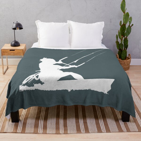 Item preview, Kitesurfer Action Water Sports Artistic White Silhouette designed and sold by taiche.