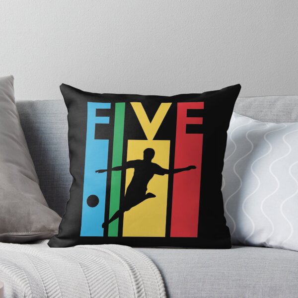 Item preview, 5th Birthday Gift Five Colorful Soccer Birthday 5 Year Old Essential T-Shirt designed and sold by marisannogm.