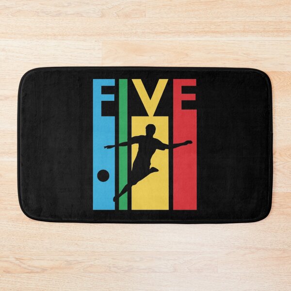 Item preview, 5th Birthday Gift Five Colorful Soccer Birthday 5 Year Old Essential T-Shirt designed and sold by marisannogm.
