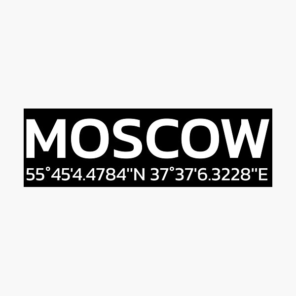 Artikelvorschau, Moskauer Koordinaten entworfen und verkauft von BeratBozan.