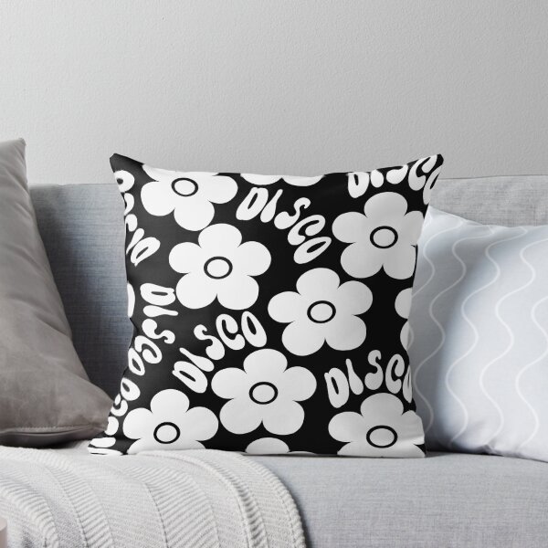 Item preview, Black And White Disco 70s Retro Flowers designed and sold by SunnyBrand.