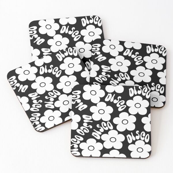 Item preview, Black And White Disco 70s Retro Flowers designed and sold by SunnyBrand.