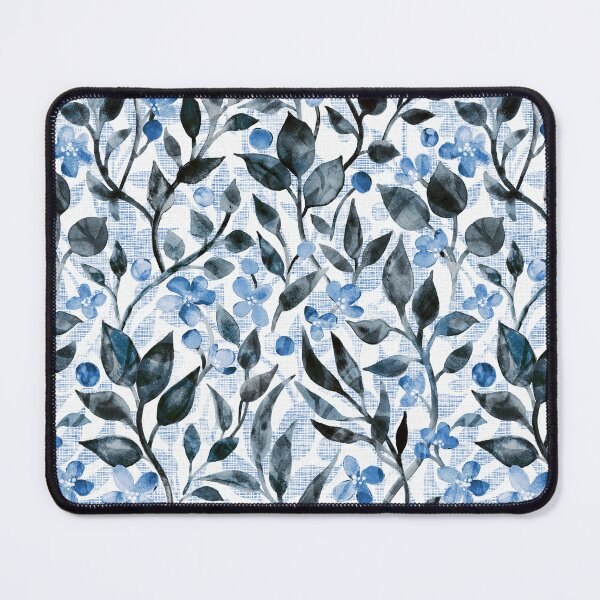 Item preview, Leaves and Blooms in Charcoal and Blueberry designed and sold by micklyn.