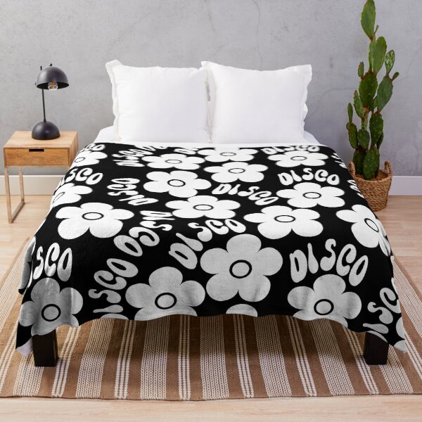 Item preview, Black And White Disco 70s Retro Flowers designed and sold by SunnyBrand.