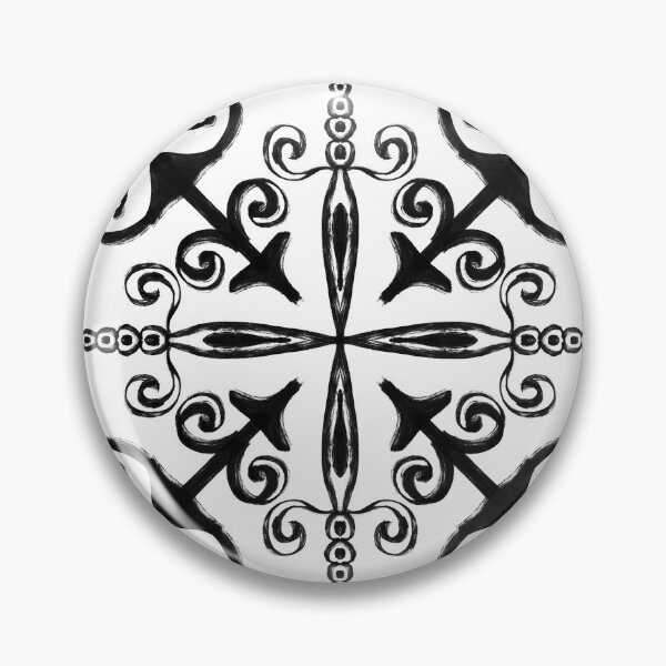 Item preview, Intricate Ironwork Style Pattern Bold Black and White Abstract designed and sold by ArticLotusShop.